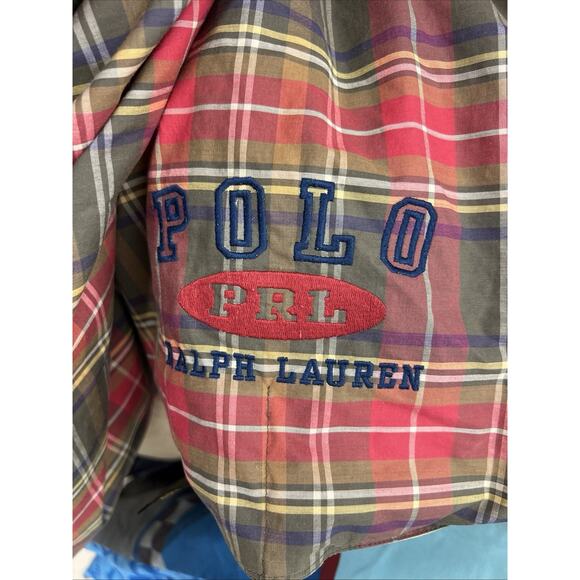 POLO Ralph Lauren PRL DOWN COMFORTER Blanket RED PLAID Reversible TAN Full Size - Picture 1 of 9